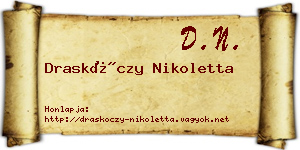 Draskóczy Nikoletta névjegykártya