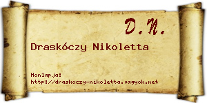 Draskóczy Nikoletta névjegykártya